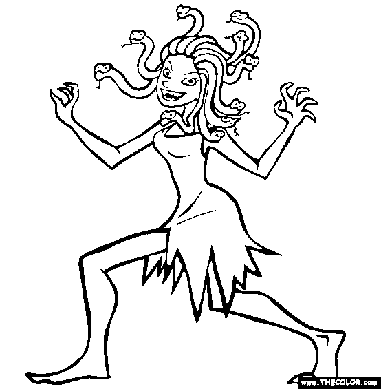 Medusa coloring #20, Download drawings