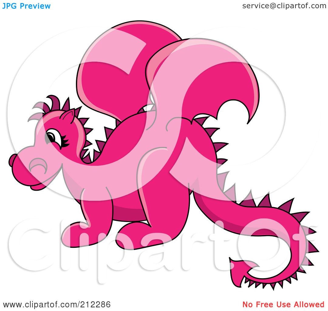Megenta The Dragon clipart #3, Download drawings