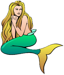 Mermaid clipart #1, Download drawings