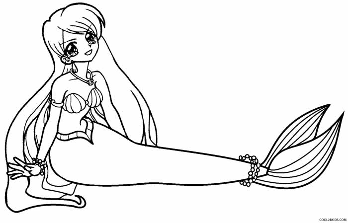 Mermaid coloring #13, Download drawings