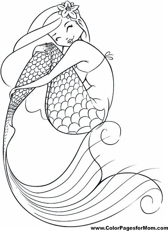 Mermaid coloring #10, Download drawings