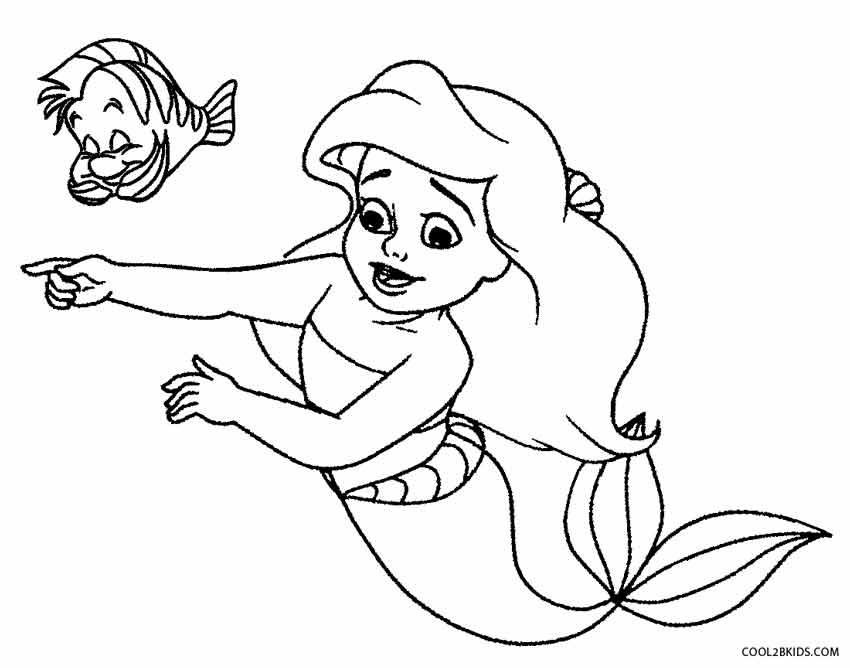 Mermaid coloring #8, Download drawings