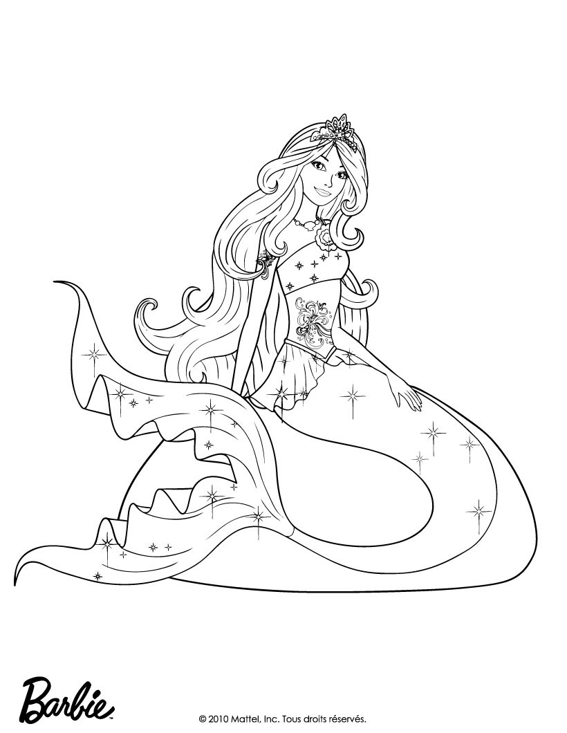 Mermaid coloring #15, Download drawings