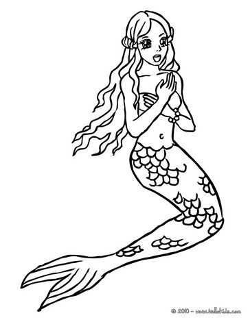 Mermaid coloring #20, Download drawings