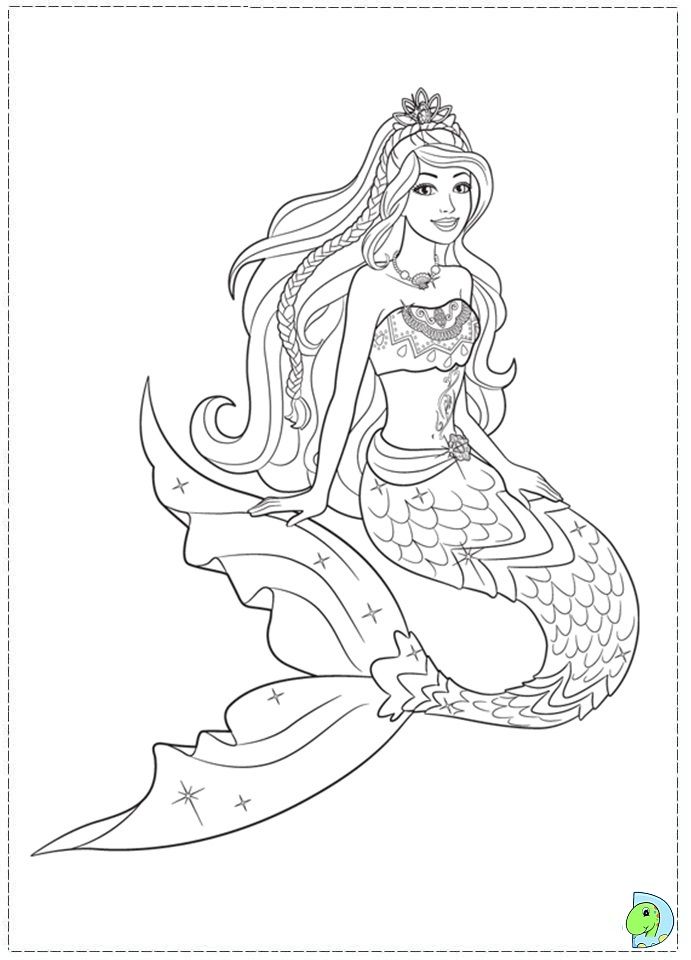 Mermaid coloring #17, Download drawings