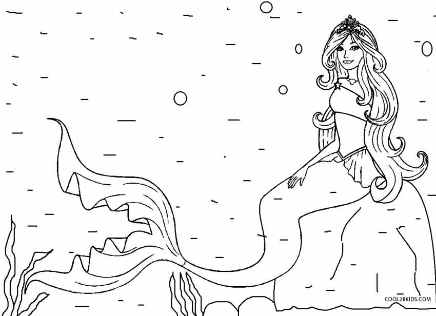 Mermaid coloring #14, Download drawings