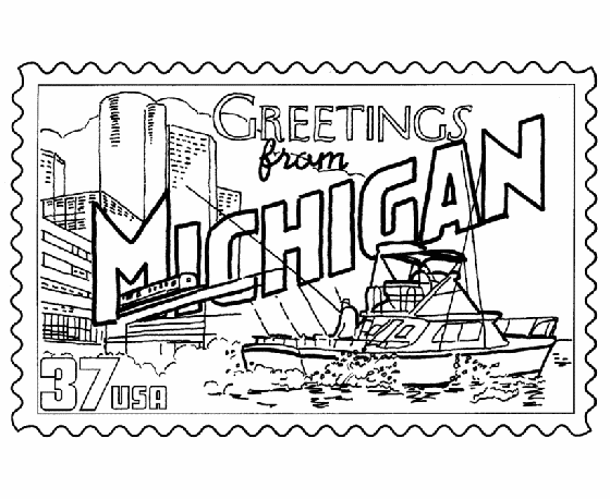 Michigan coloring #19, Download drawings