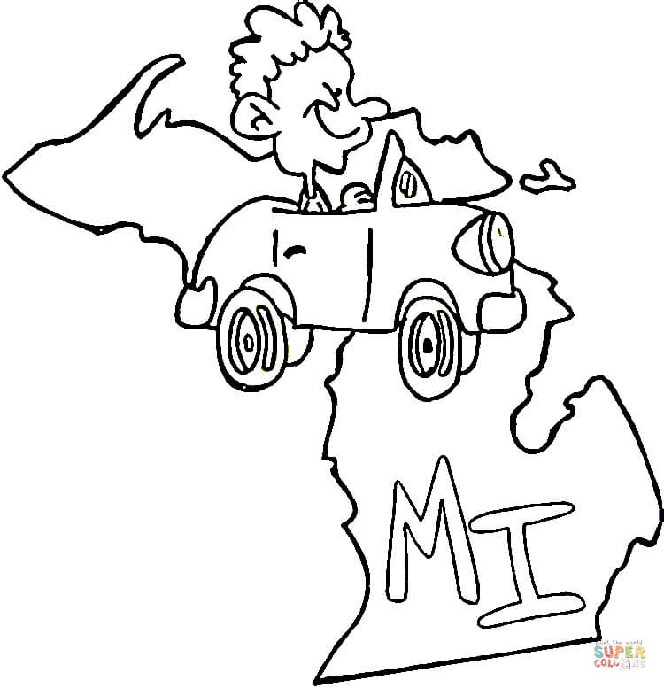 Michigan coloring #11, Download drawings