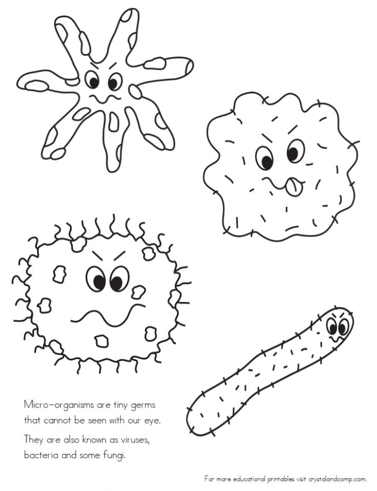 Microbe coloring #15, Download drawings