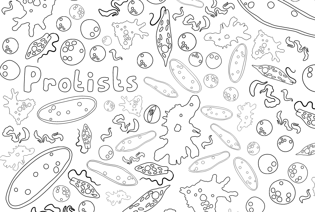 Microbe coloring #2, Download drawings