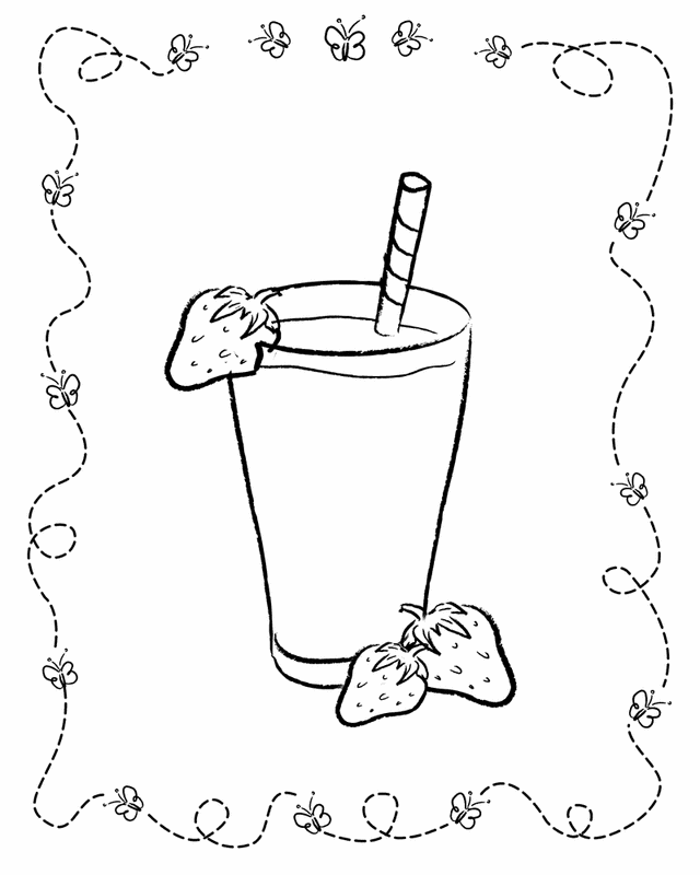 Milkshake coloring #3, Download drawings