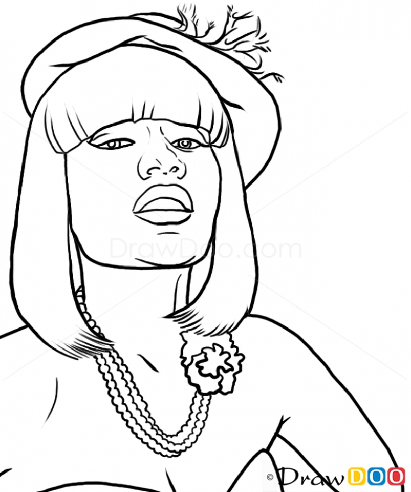 Nicki Minaj coloring #7, Download drawings