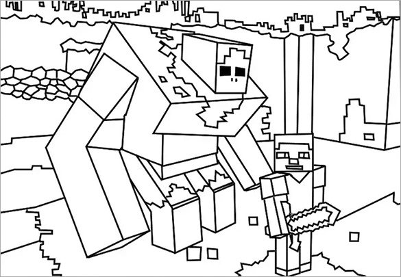Minecraft coloring #10, Download drawings