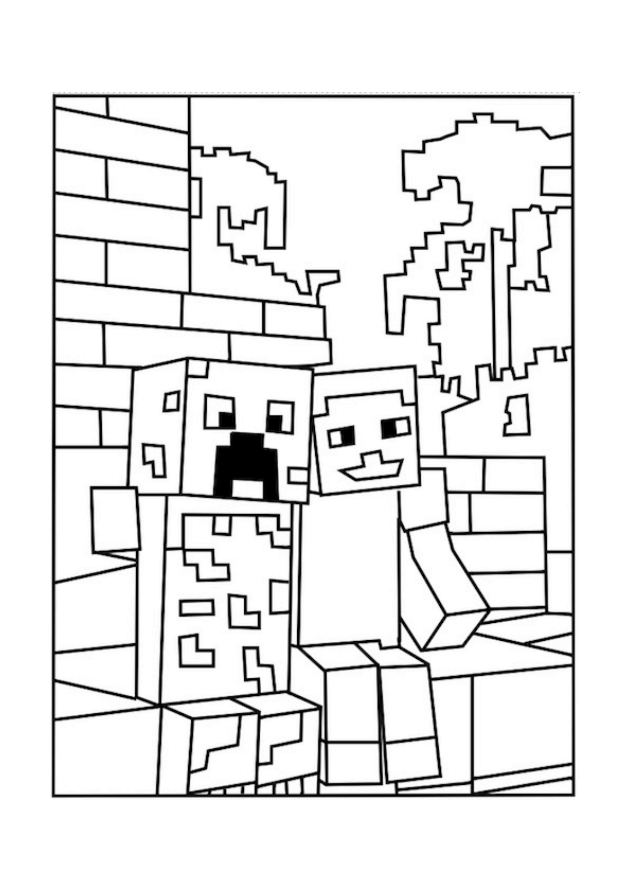 Minecraft coloring #8, Download drawings