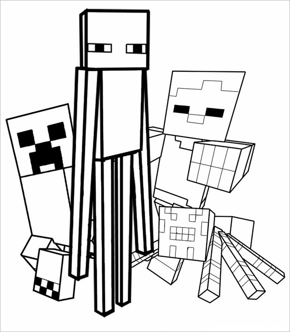 Minecraft coloring #2, Download drawings
