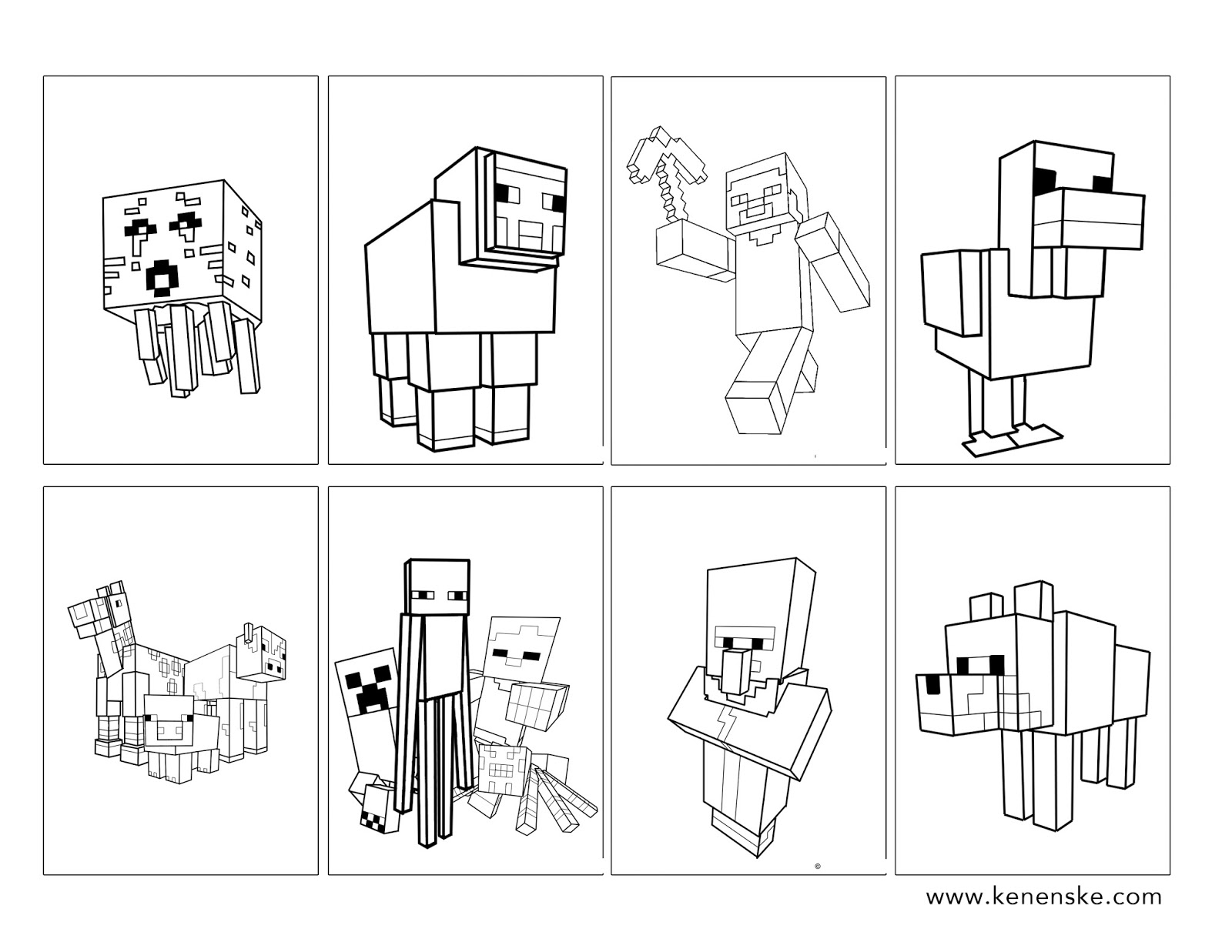 Minecraft coloring #6, Download drawings