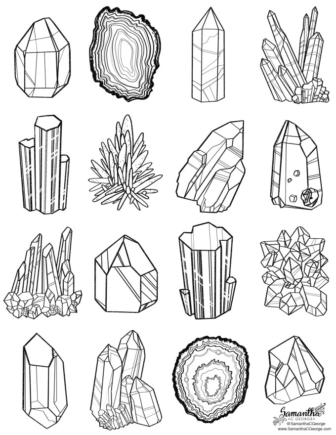 Minerals coloring #20, Download drawings