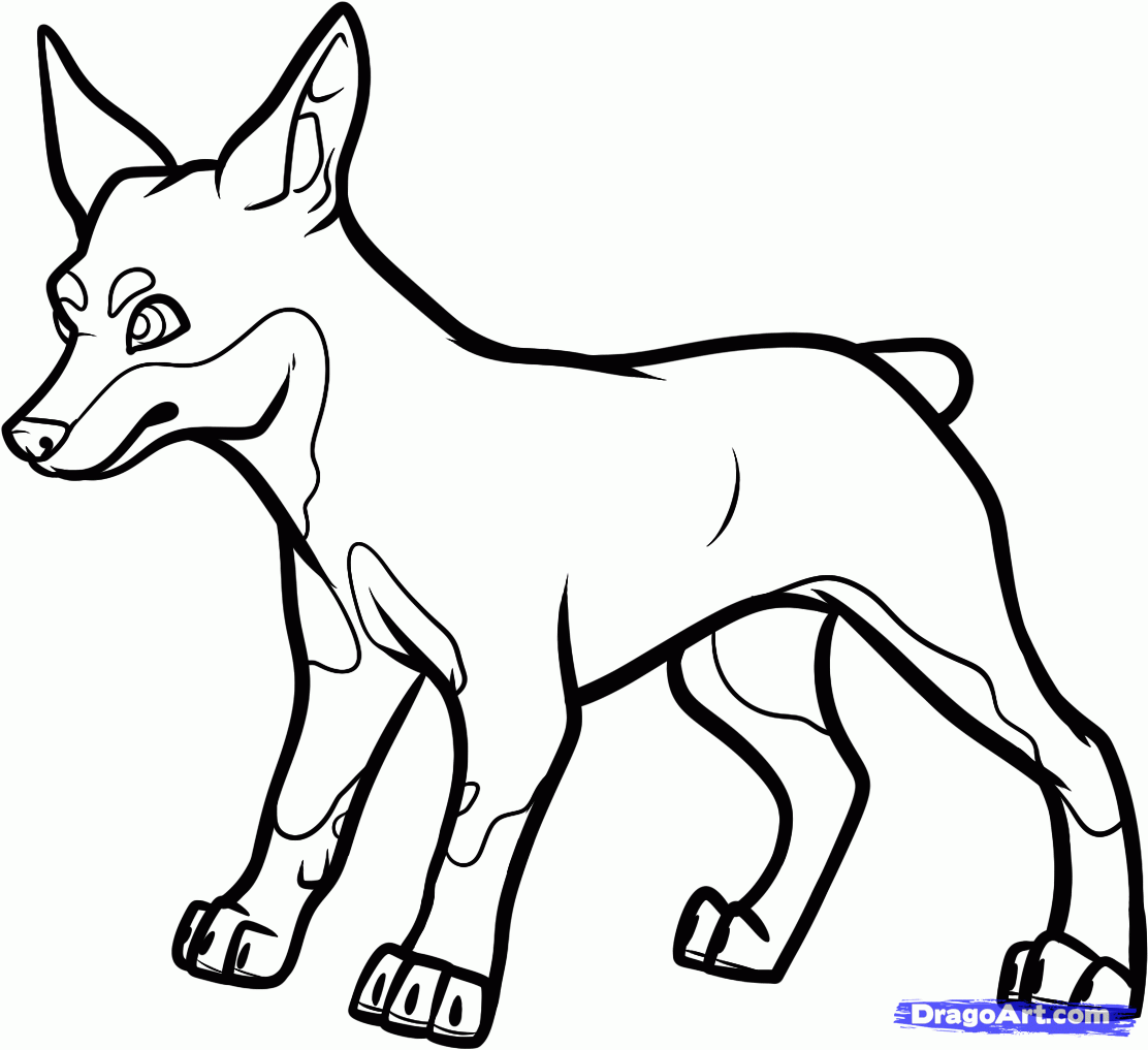 Miniature Pinscher coloring #7, Download drawings