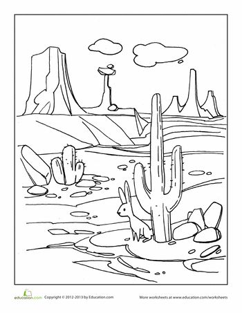 Moab Desert coloring #6, Download drawings