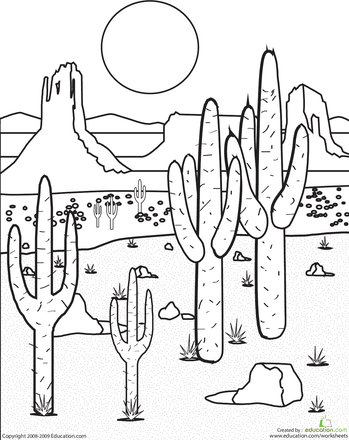 Mojave Desert coloring #17, Download drawings