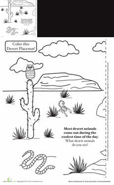 Mojave Desert coloring #7, Download drawings