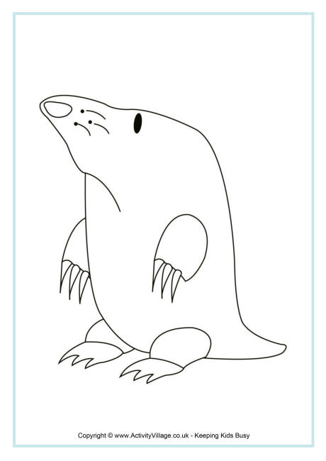 Mole coloring #13, Download drawings