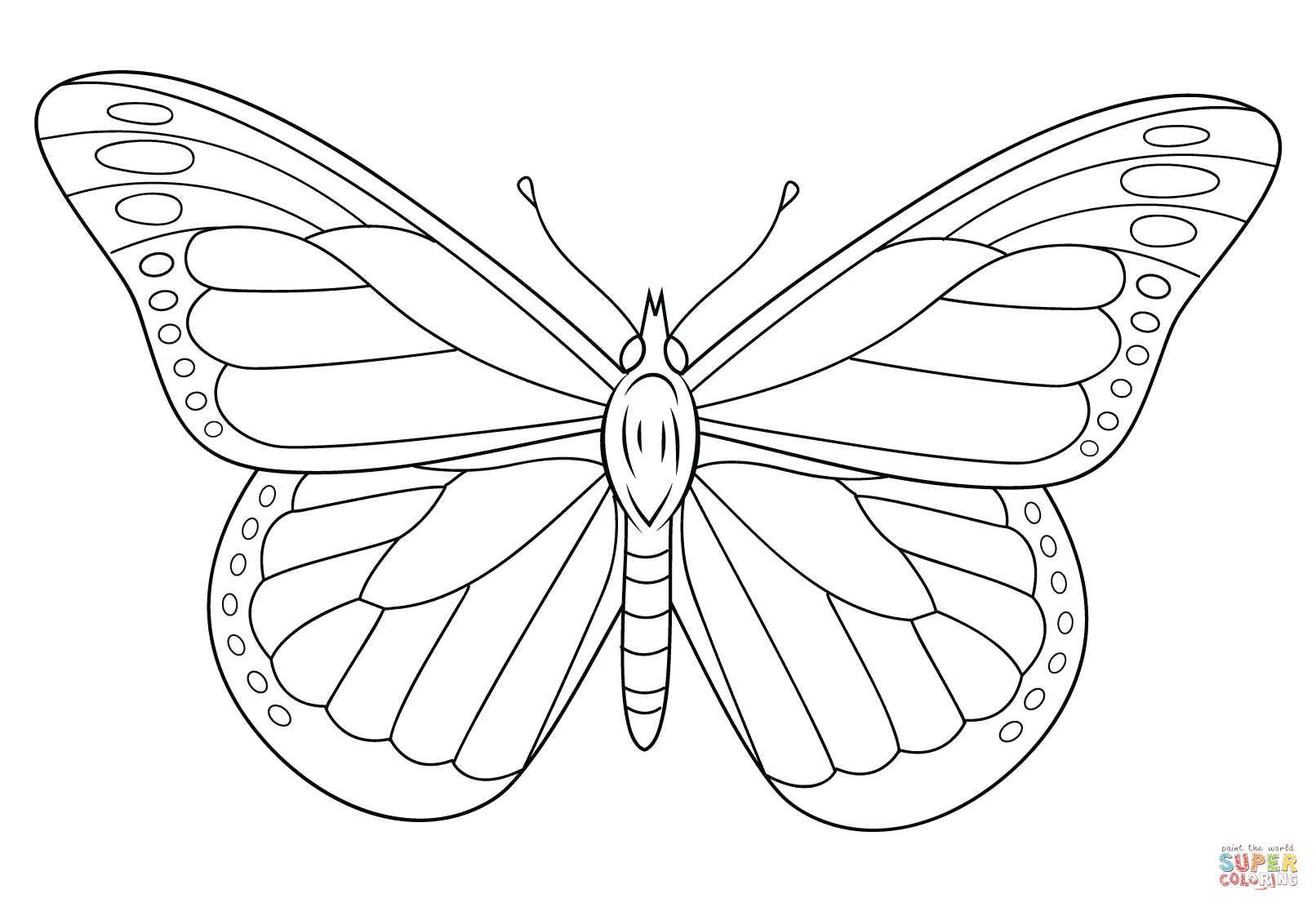 Monarch Butterfly coloring #15, Download drawings