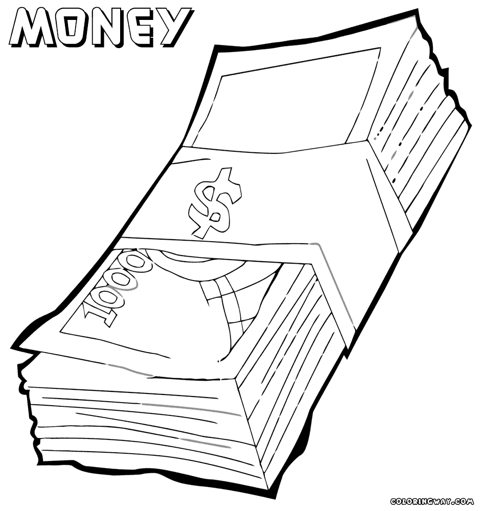 Money coloring #10, Download drawings