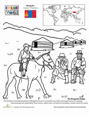 Mongolian coloring #19, Download drawings
