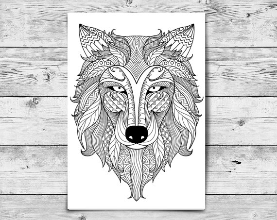 Mongolian Wolf coloring #10, Download drawings
