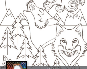 Mongolian Wolf coloring #6, Download drawings
