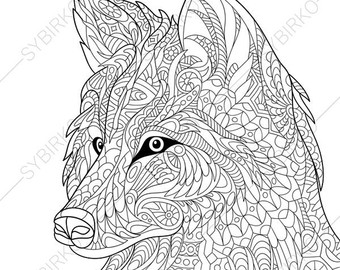 Mongolian Wolf coloring #17, Download drawings