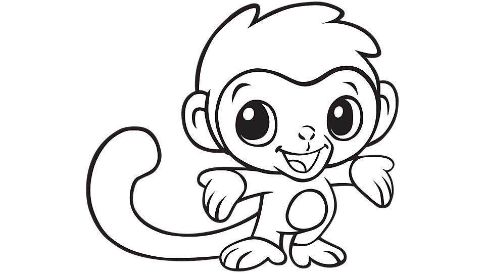 Monkey coloring #15, Download drawings