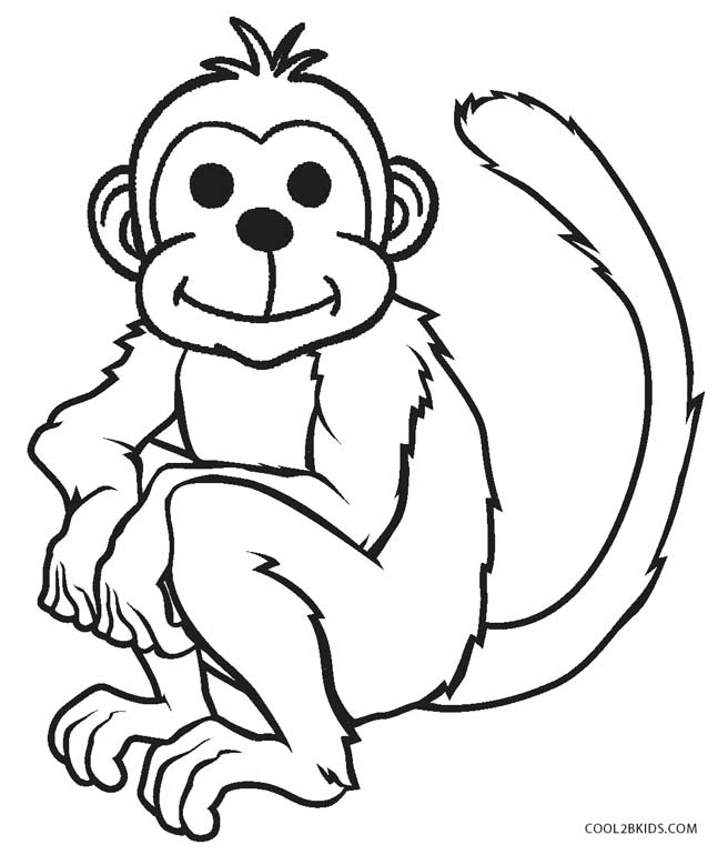 Monkey coloring #6, Download drawings