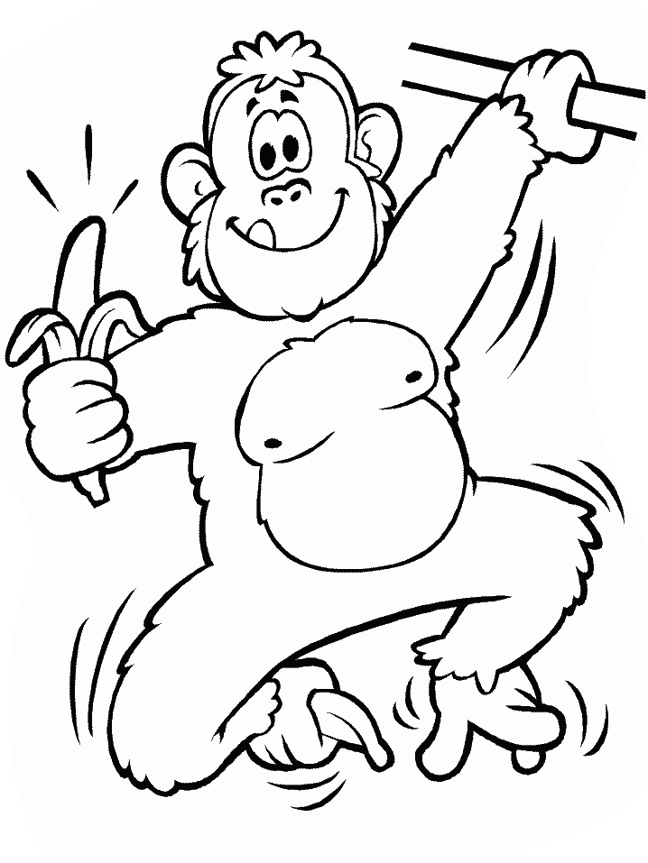 Monkey coloring #10, Download drawings