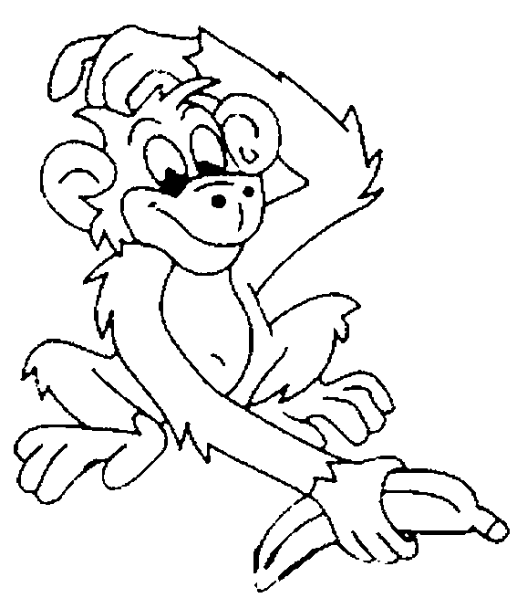 Monkey coloring #4, Download drawings