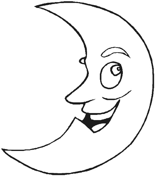 Moon coloring #15, Download drawings