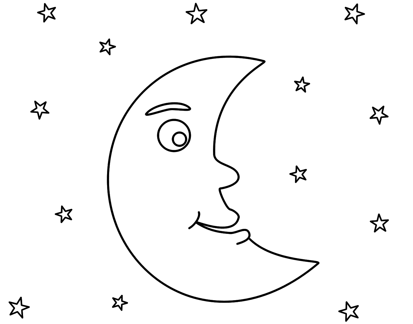 Moon coloring #12, Download drawings