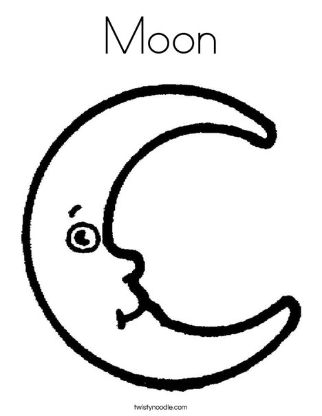 Moon coloring #14, Download drawings