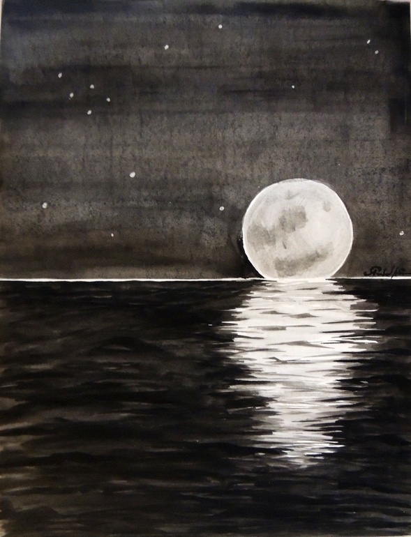 Moonset coloring #4, Download drawings