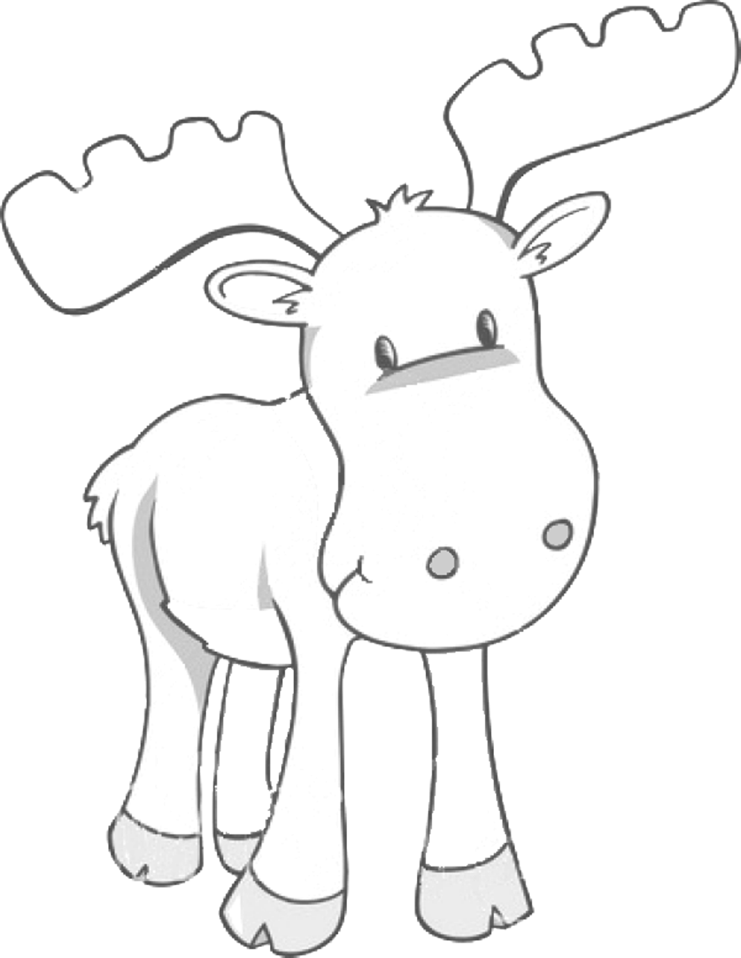 Moose coloring #6, Download drawings