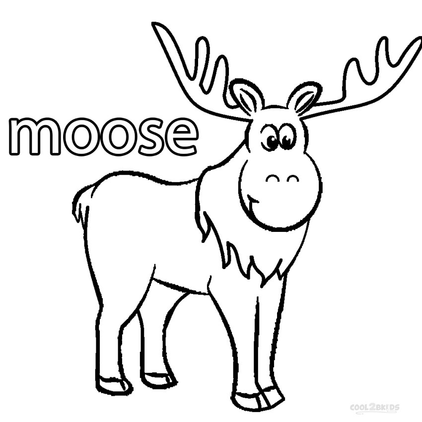Moose coloring #13, Download drawings