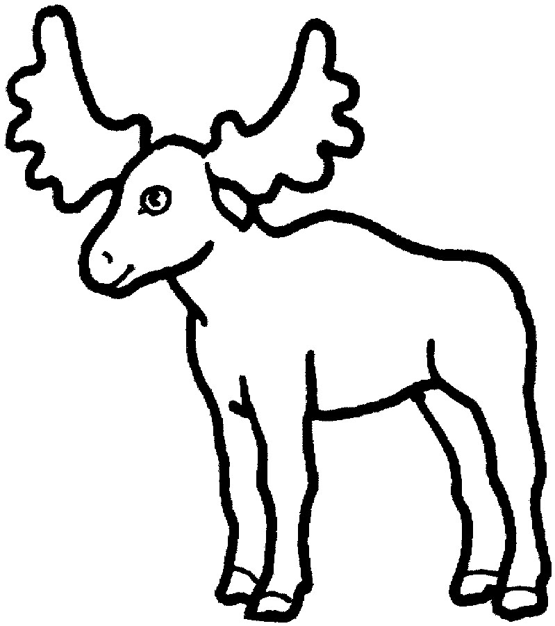 Moose coloring #10, Download drawings