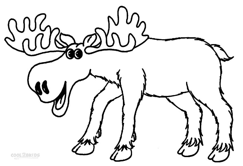 Moose coloring #19, Download drawings