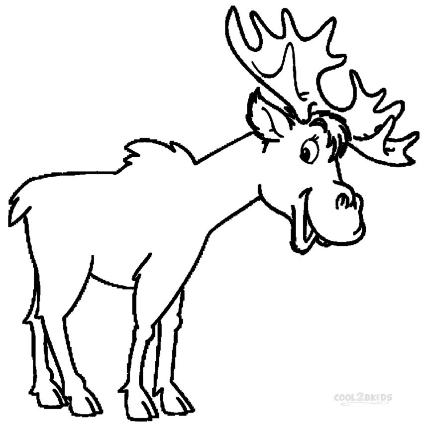 Moose coloring #15, Download drawings