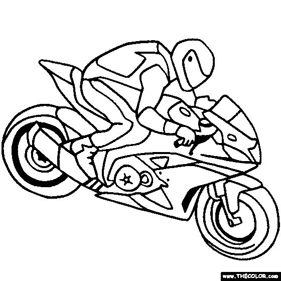 Motorcycle coloring #16, Download drawings