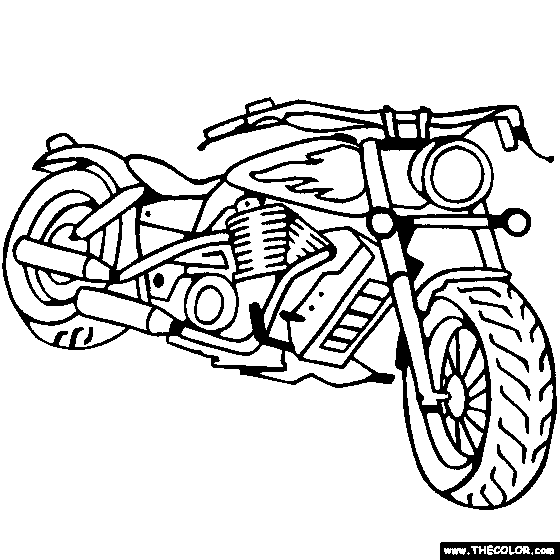 Motorcycle coloring #13, Download drawings