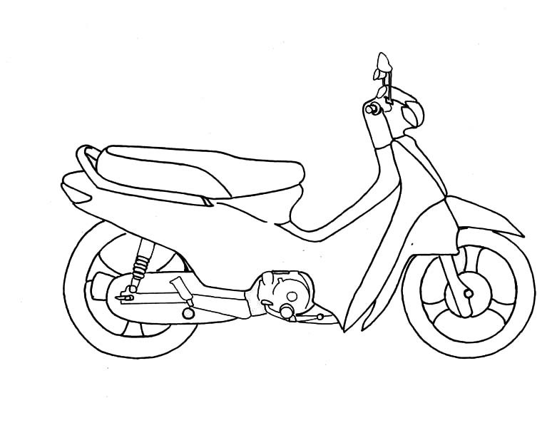 Motorcycle coloring #11, Download drawings