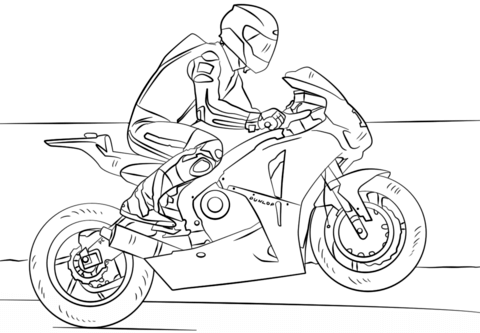Motorcycle coloring #4, Download drawings