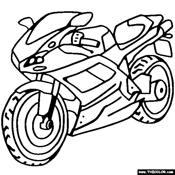 Motorcycle coloring #9, Download drawings